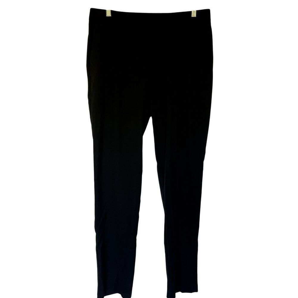 Haggar premium flex dress pant men's black slim straight trousers size 34 x 34